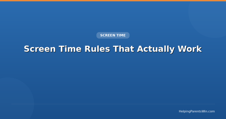 Screen Time Rules That Actually Work: A Family Framework