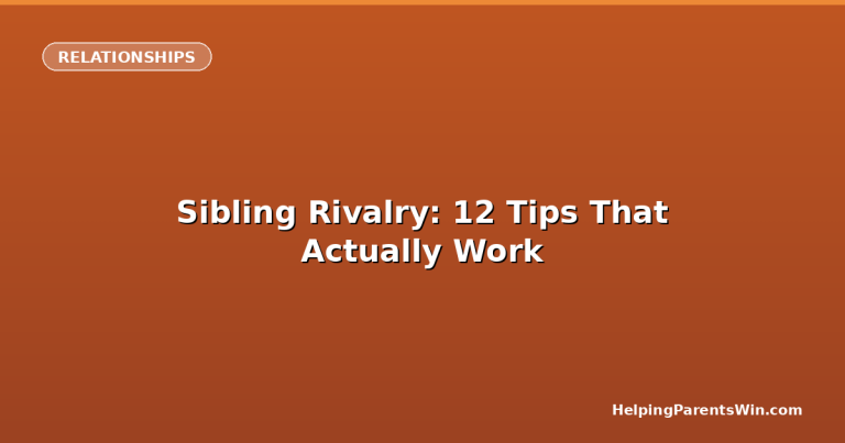 Sibling rivalry tips that actually work in real families
