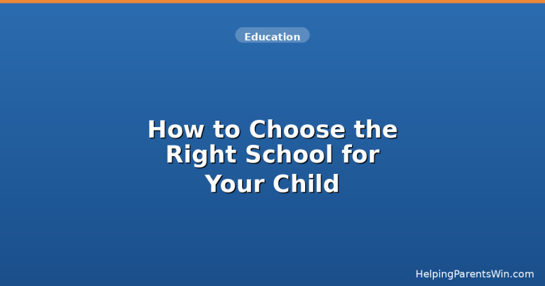 How to choose the right school for your child