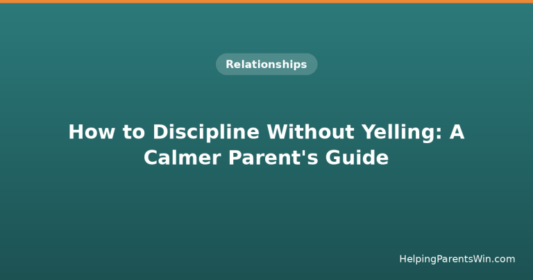 How to Discipline Without Yelling: A Calmer Parent's Guide