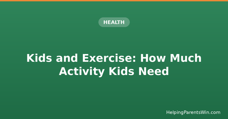Illustration banner: how much exercise kids need
