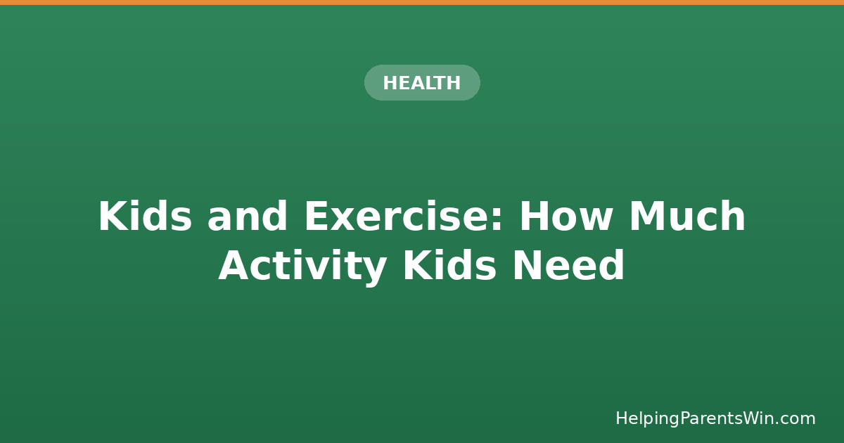 Illustration banner: how much exercise kids need