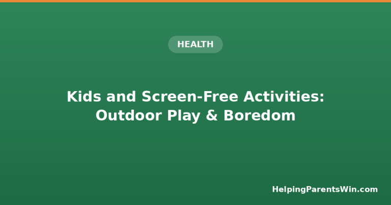 Child playing outdoors instead of on a screen