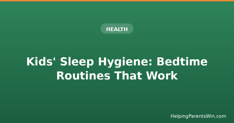 Calm child sleeping in a dark bedroom with a healthy bedtime routine