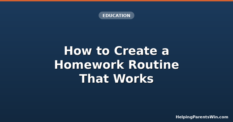 How to Create a Homework Routine That Actually Works