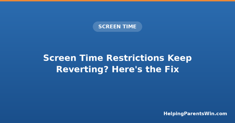 iPhone Screen Time content restrictions reverting to unrestricted fix