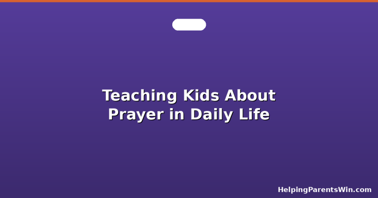 Child praying with parent
