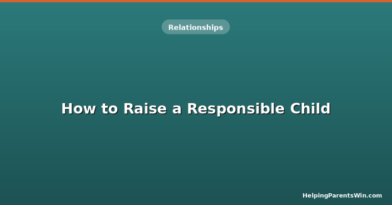 How to Raise a Responsible Child: A Parent's Practical Guide