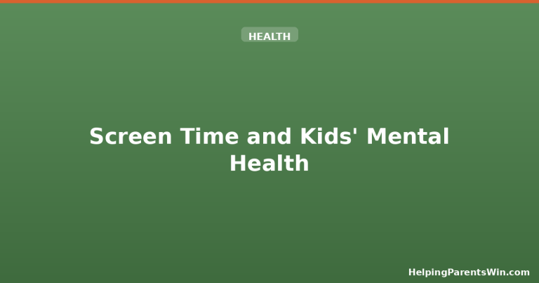 Kids Screen Time Mental Health