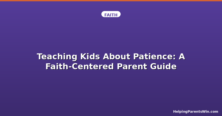 Parent teaching child about patience and faith