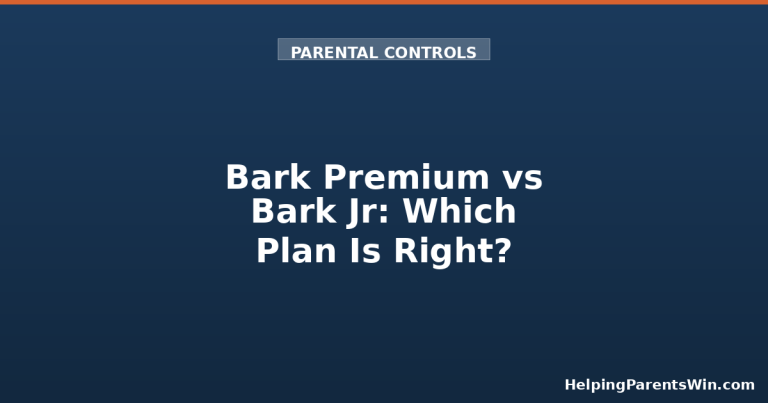 Bark Premium vs Bark Jr plan comparison for parents